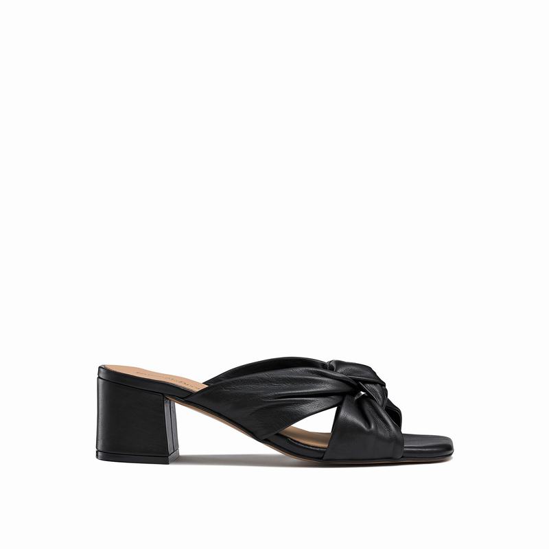 Sandały na Koturnie Russell And Bromley Top Knot Damskie Czarne | PDT4139TU