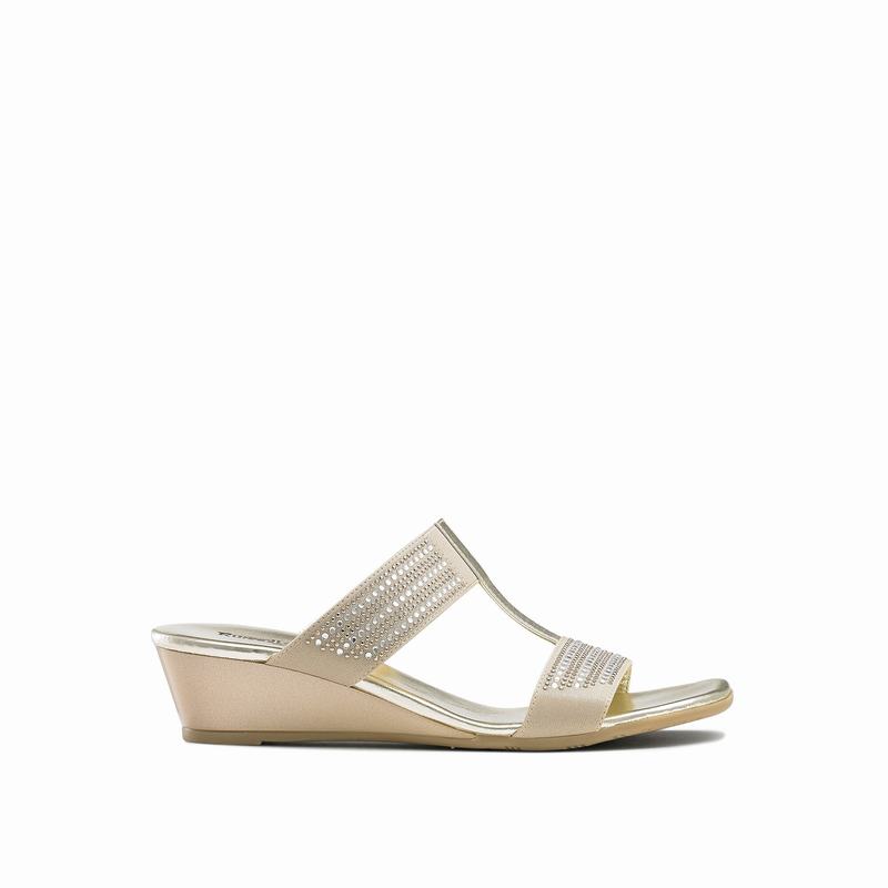 Sandały na Koturnie Russell And Bromley Stella Damskie Metallic | RZU4652IW