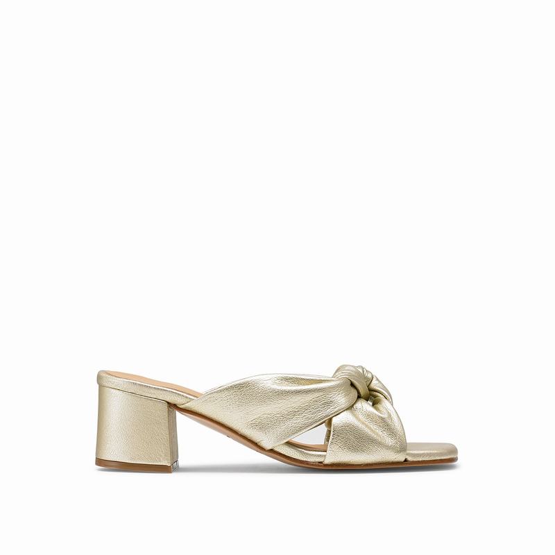 Sandały na Koturnie Russell And Bromley Top Knot Damskie Metallic | UNH6489OU