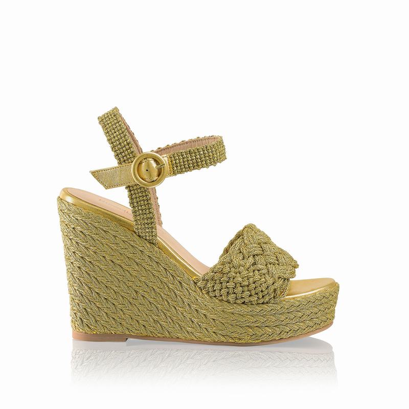 Sandały na Koturnie Russell And Bromley Luxor Damskie Metallic | WWB9530EG
