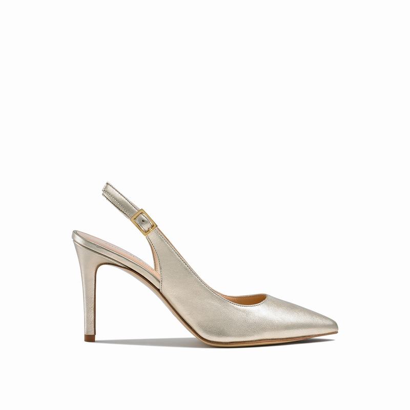 Szpilki Russell And Bromley 85sling Damskie Metallic | RKW445CJ