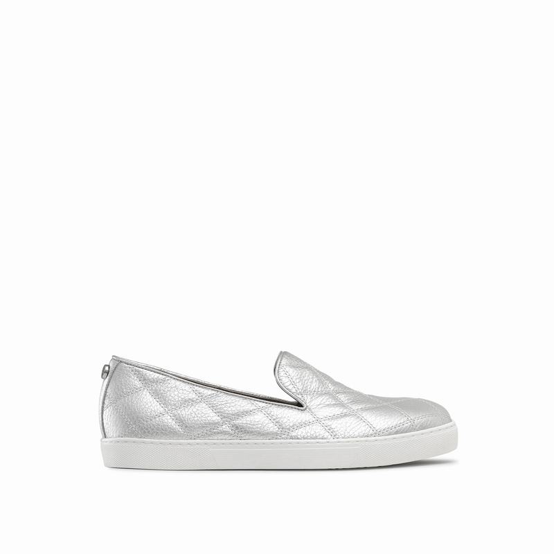 Trampki Slip On Russell And Bromley Casaquilt Damskie Metallic | YXU7977ZZ