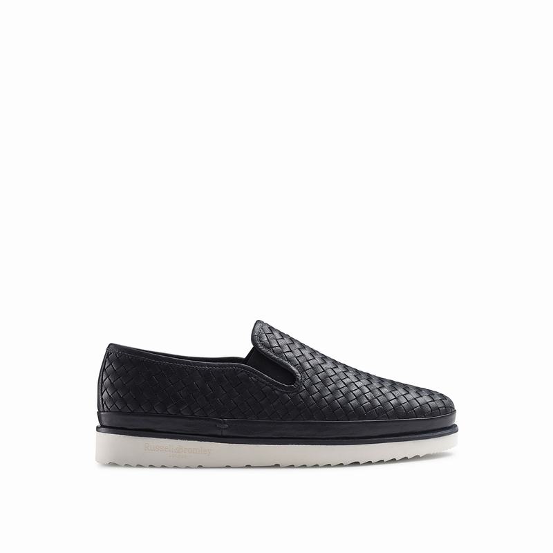 Trampki Slip On Russell And Bromley Sanmarina Damskie Niebieskie | YBJ2040OJ