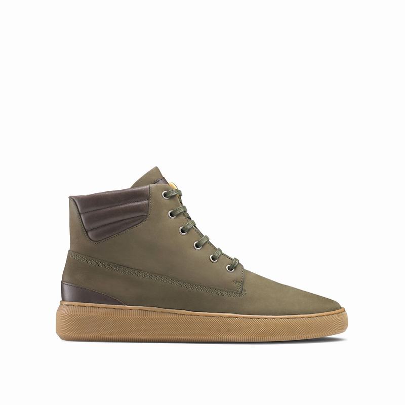 Trampki Wysokie Russell And Bromley Landmark Męskie Zielone | SMN5038DM