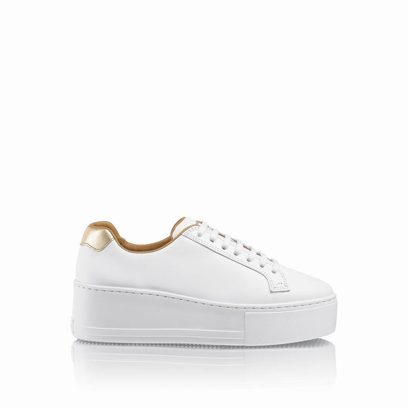 Trampki na Platformie Russell And Bromley Park Life Damskie Białe | GMK4889RA