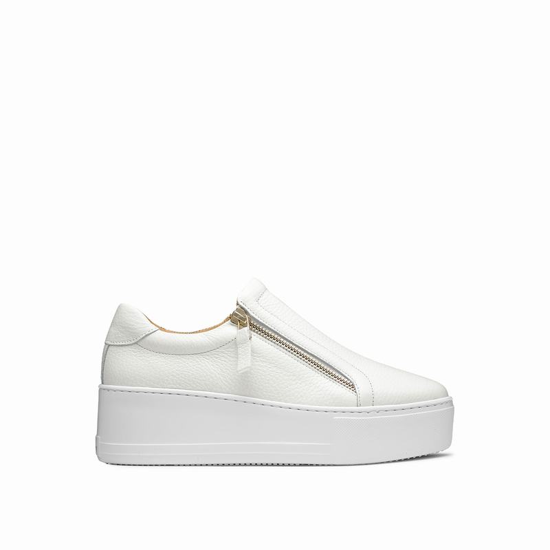 Trampki na Platformie Russell And Bromley Doublepark Damskie Białe | KET513EQ