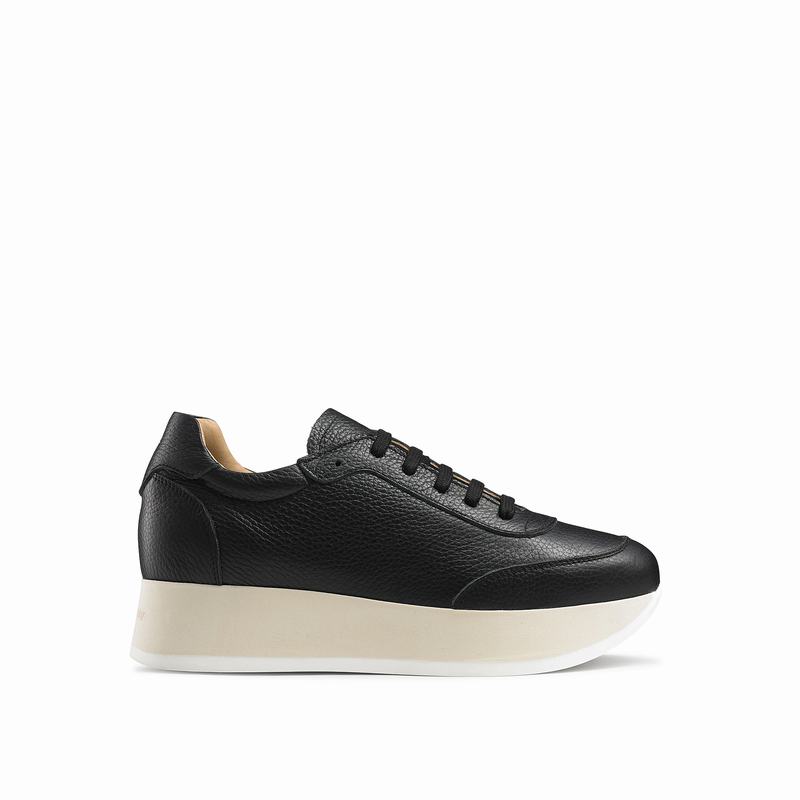 Trampki na Platformie Russell And Bromley Throwback Damskie Czarne | NAA9115RR