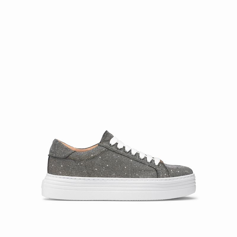 Trampki na Platformie Russell And Bromley Saturn Damskie Metallic | OVU2938SS