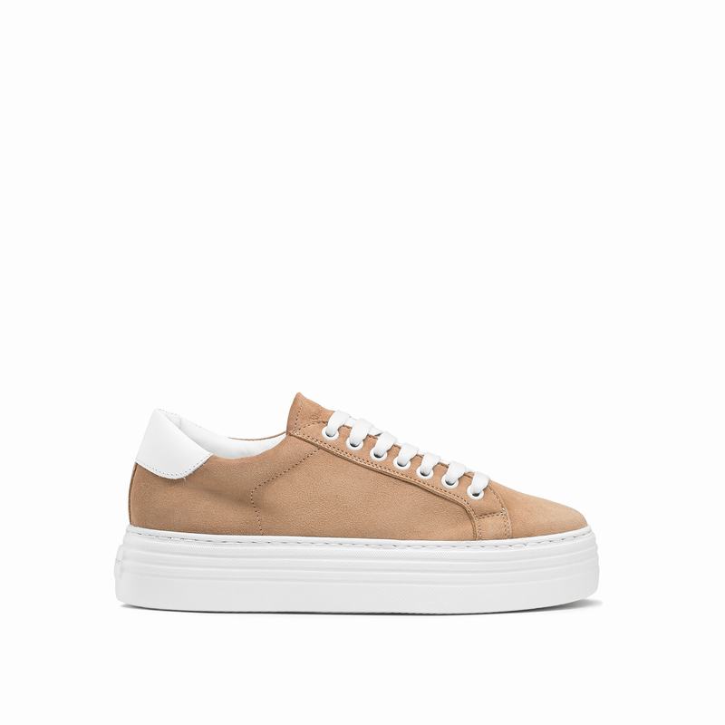 Trampki na Platformie Russell And Bromley Saturn Damskie Brązowe | SLS9844KS
