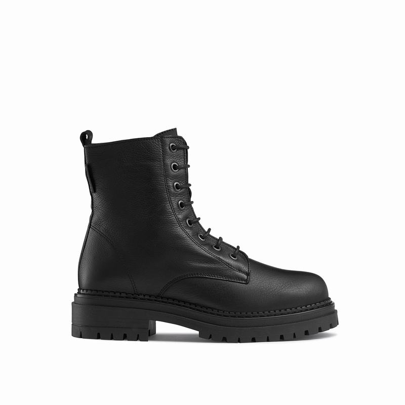 Trzewiki Russell And Bromley Combat Damskie Czarne | GKZ3852XV